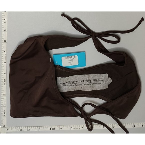 NWT California Waves Side Tie String Brown bikini bottom - Picture 6 of 7